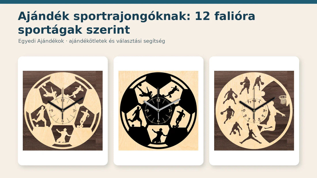 Sportágak szerint válogatott faliórák focistáknak, kosarasoknak és más sportolóknak