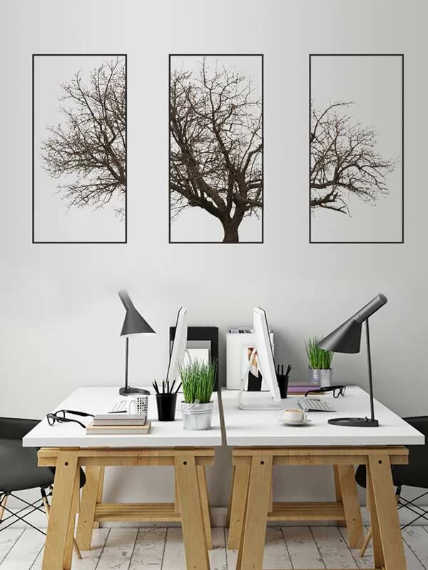 3 részes fa falmatrica