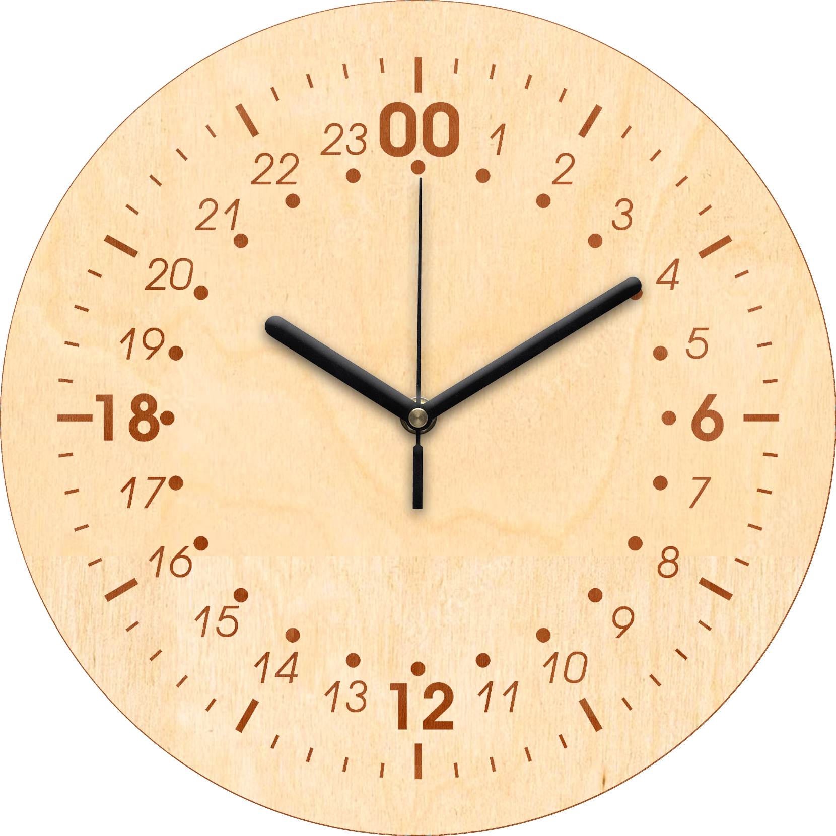 24 órás gravírozott falióra