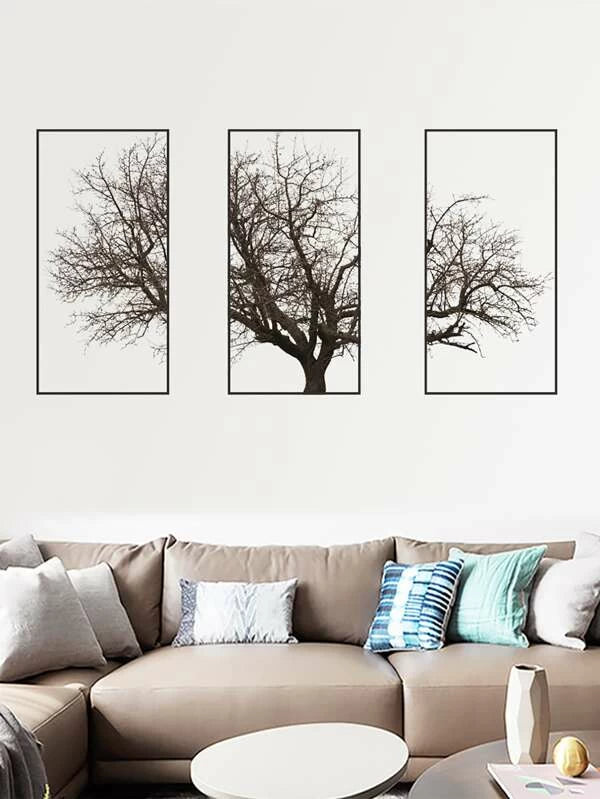 3 részes fa falmatrica