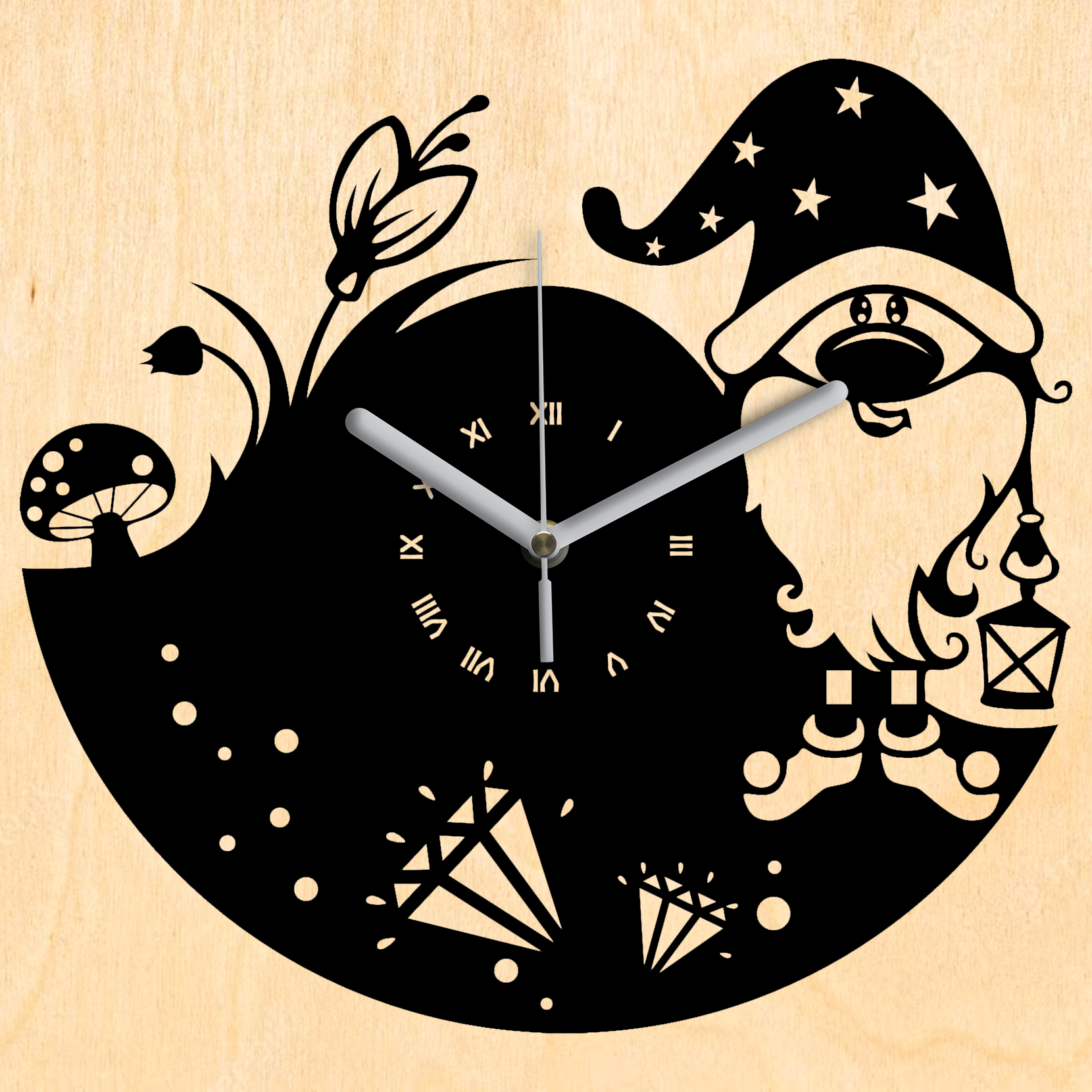 Álomhozó törpe falióra - Fekete