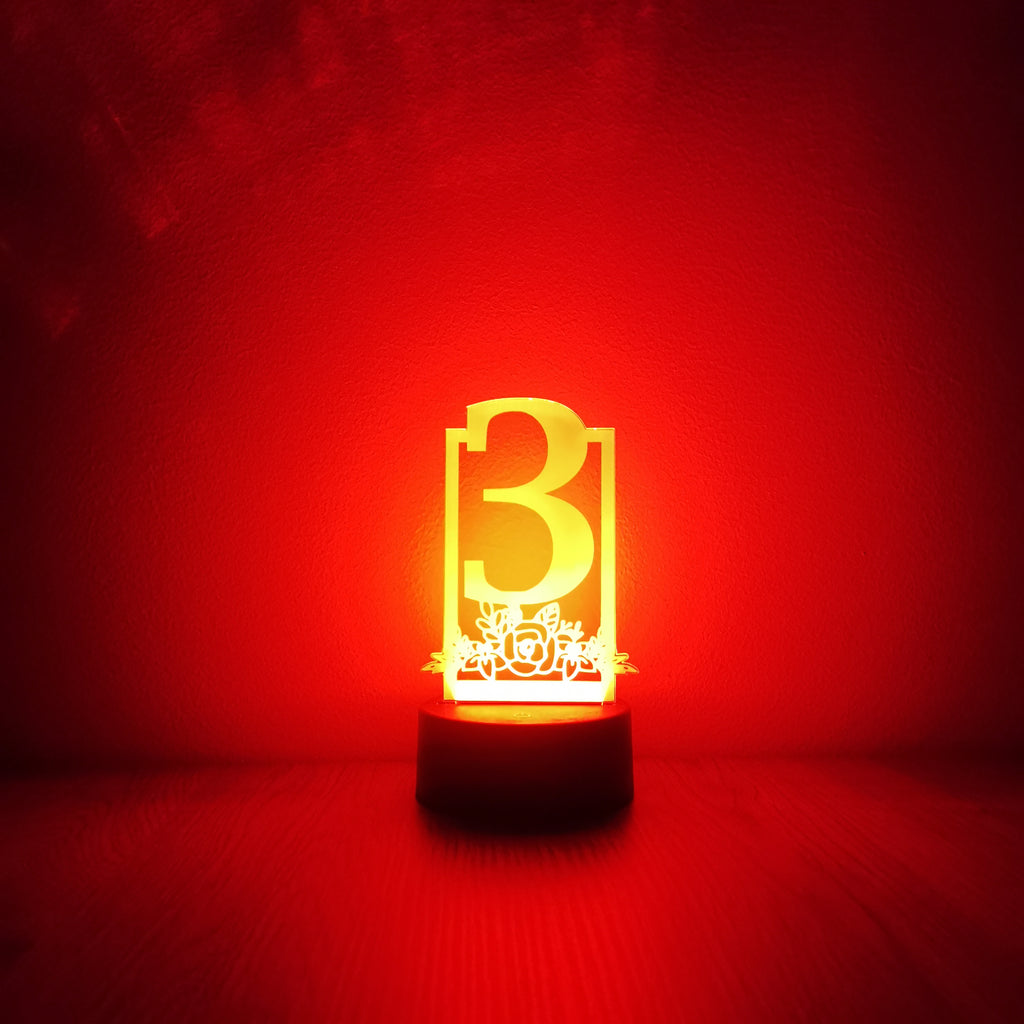 Esküvői asztalszám dekorlámpa