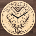 Billiárd falióra - Fa