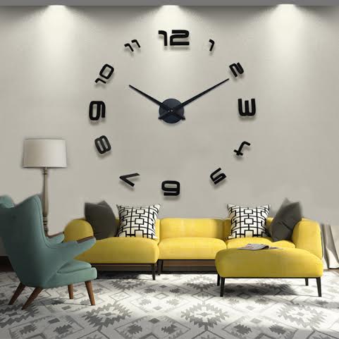 Óriás falióra, Fekete, Arab számokkal