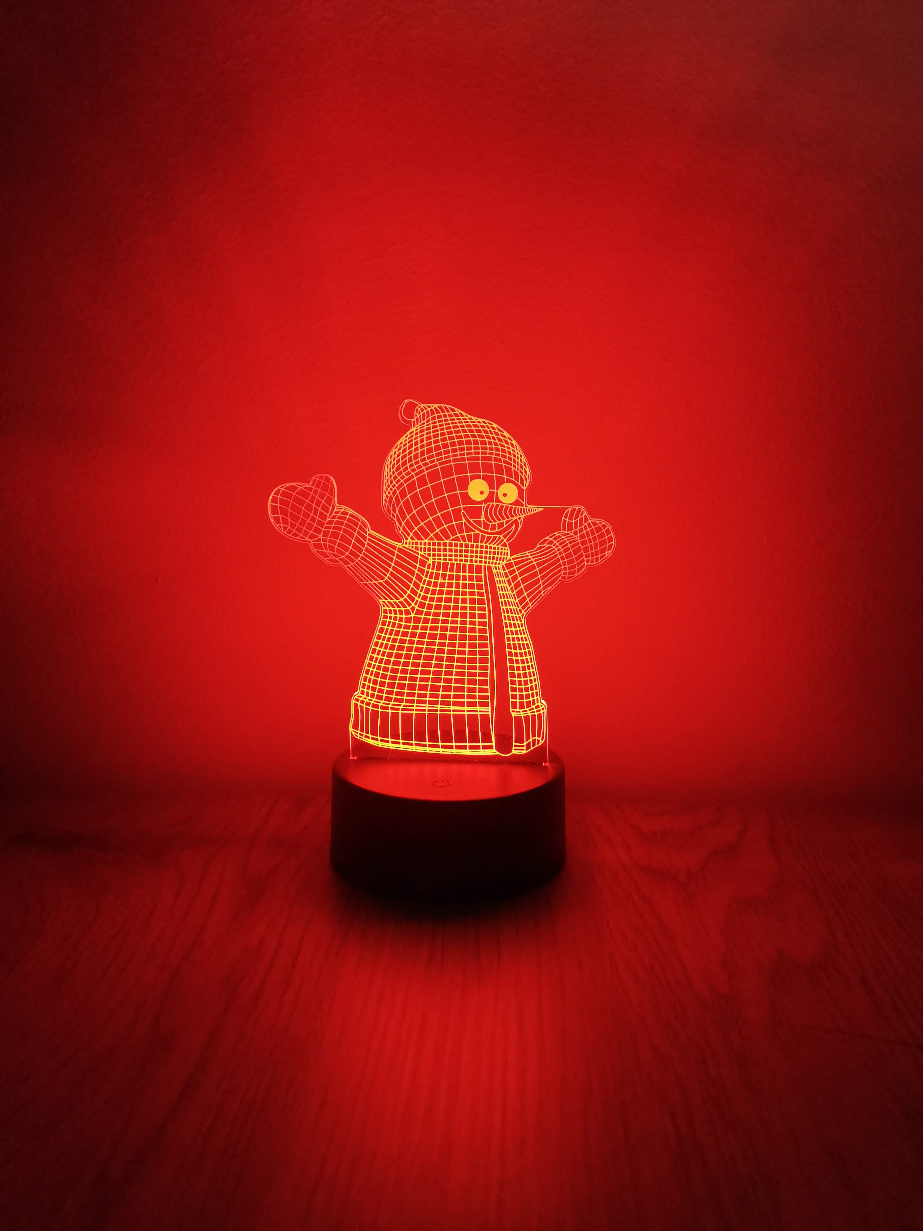 Hóember dekorlámpa