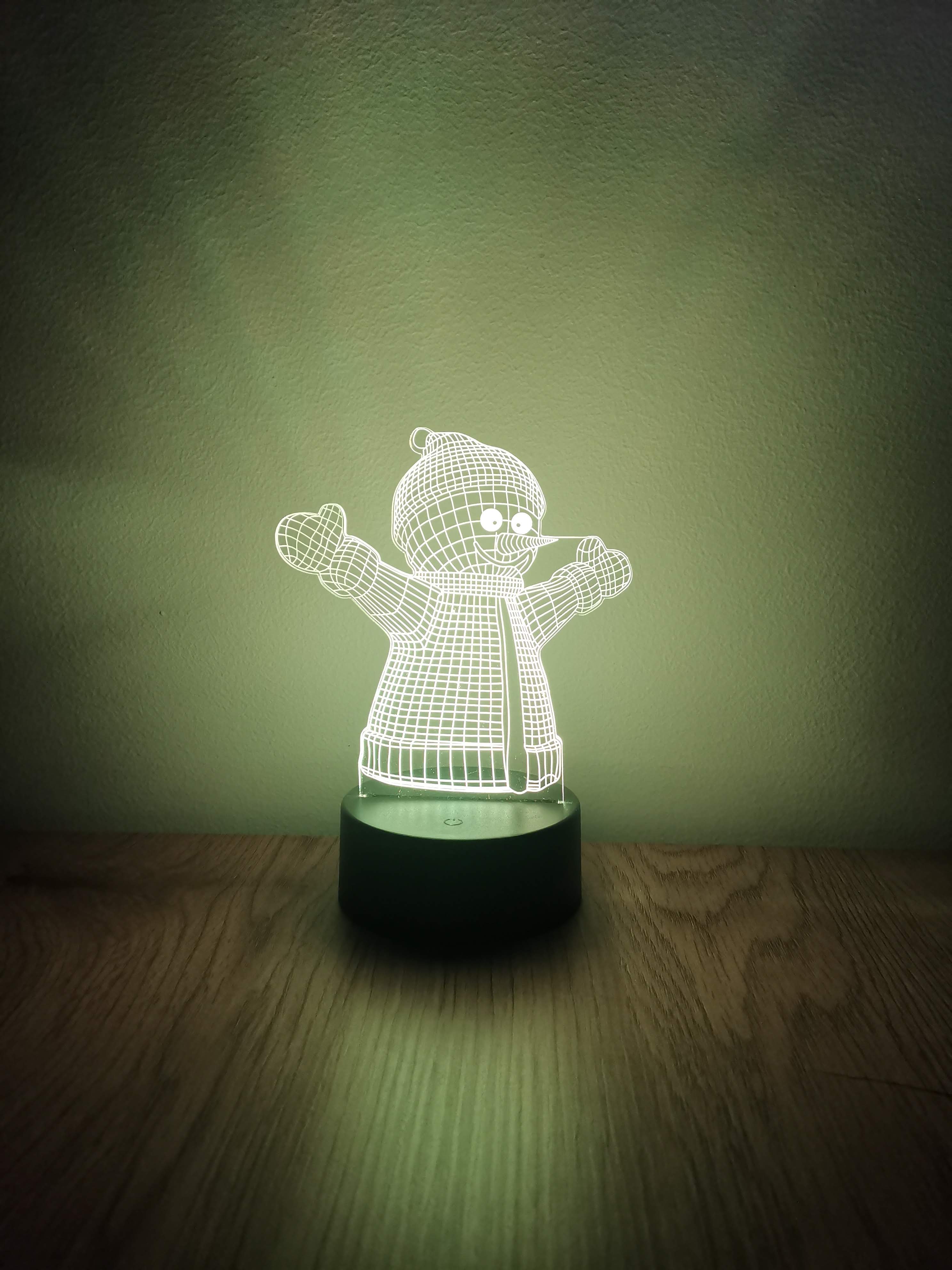 Hóember dekorlámpa