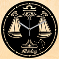 Mérleg horoszkóp falióra - Fekete