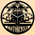 Motorozós falióra - Fekete