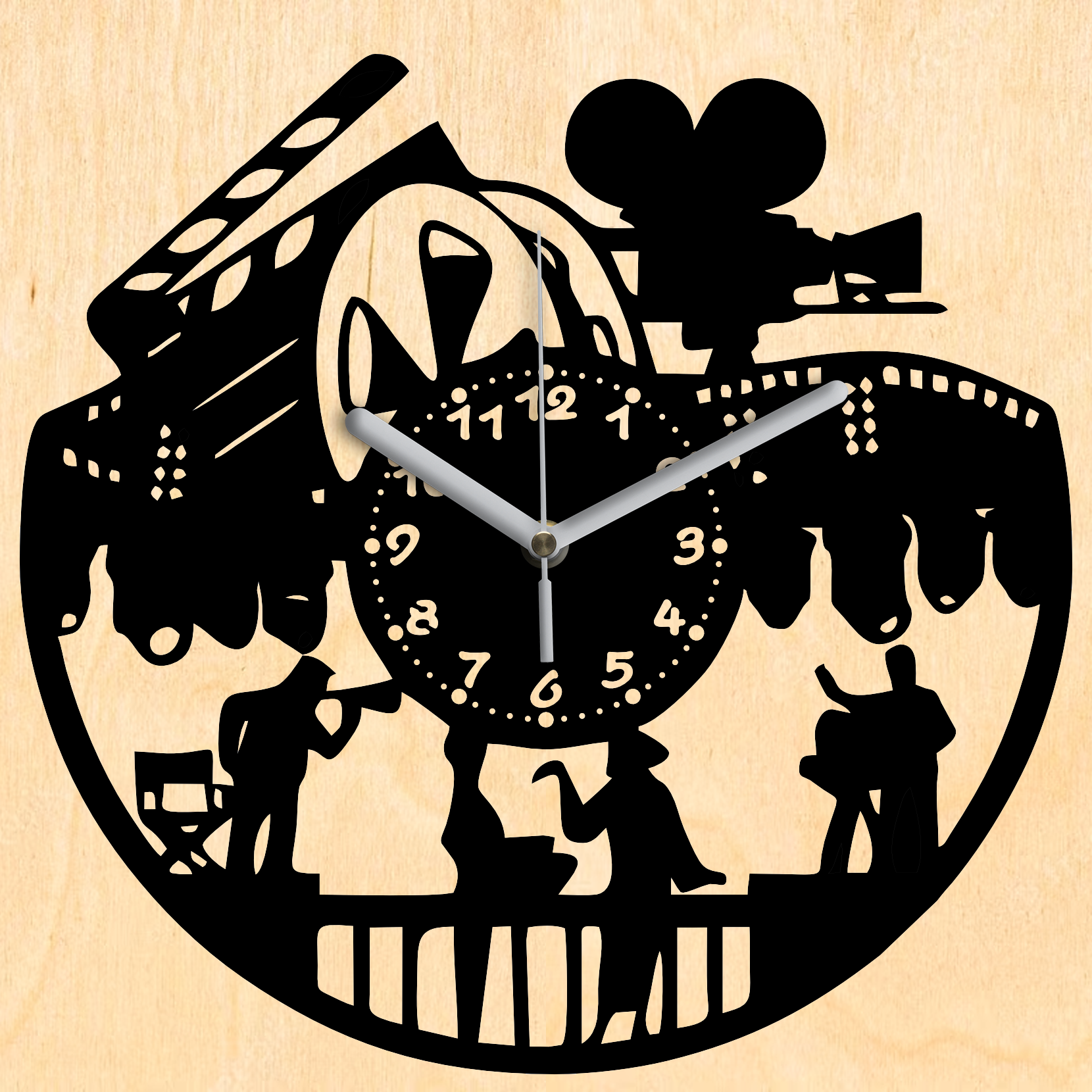 Moziőrült falióra - Fekete