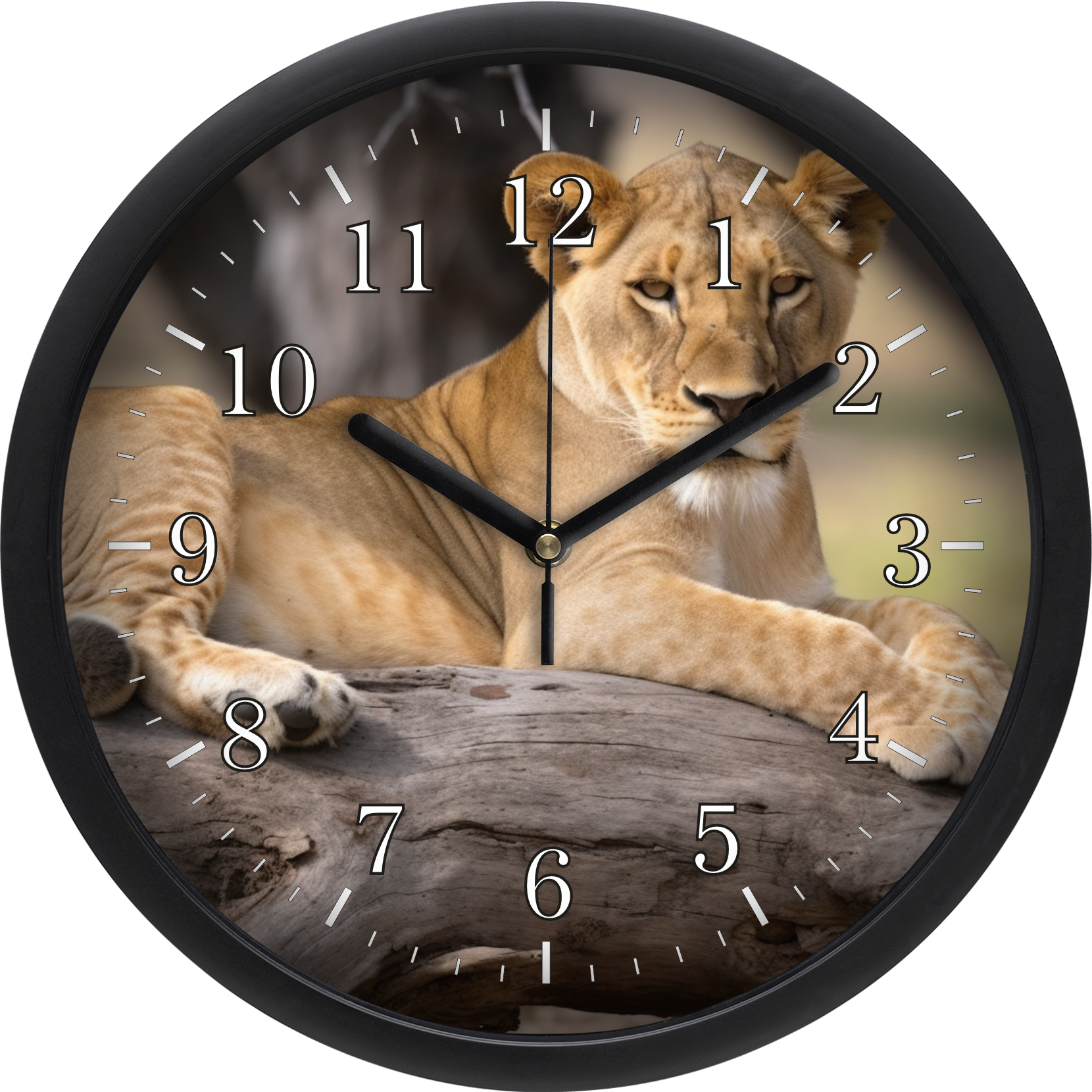 Nőstény oroszlán falióra