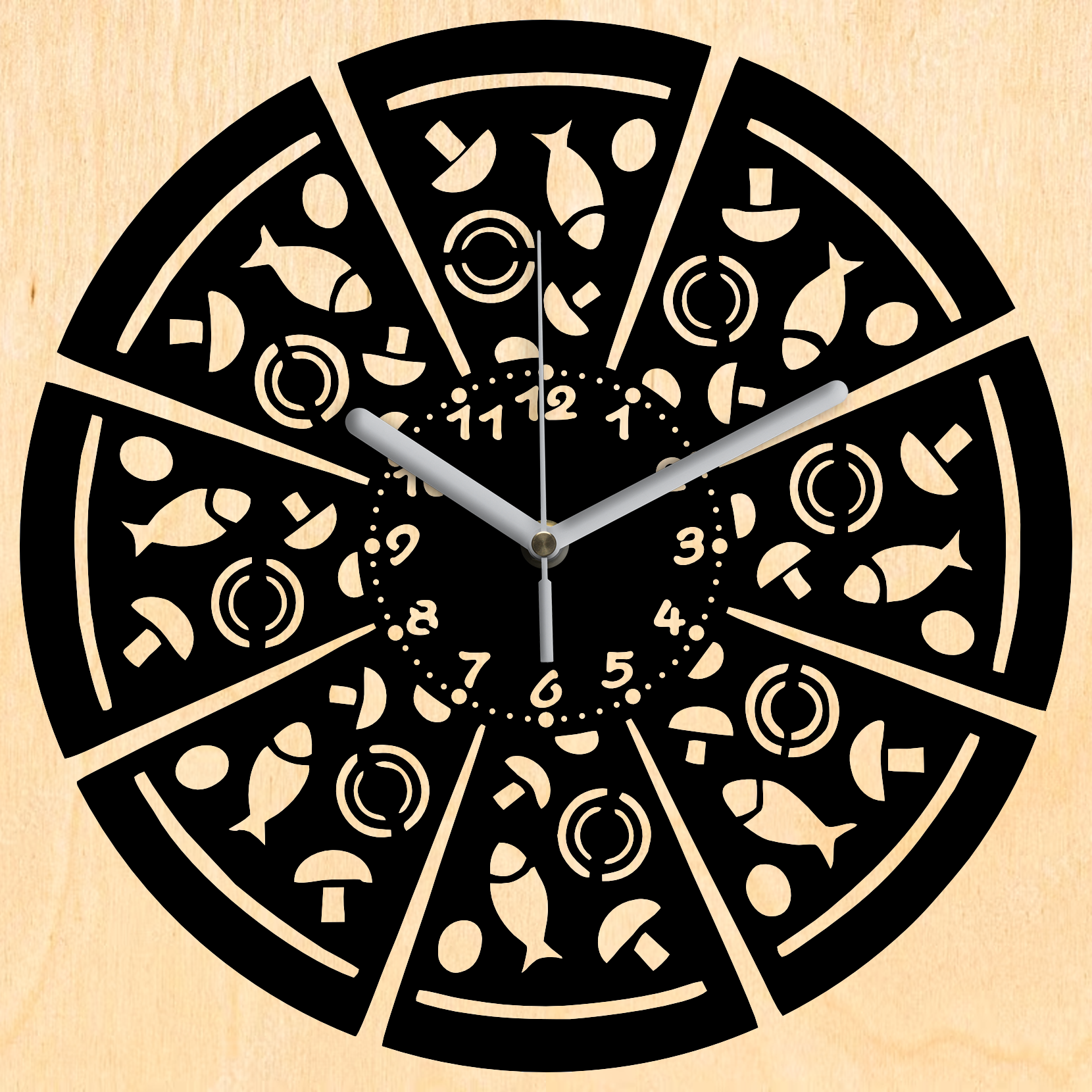 Pizza falióra - Fekete