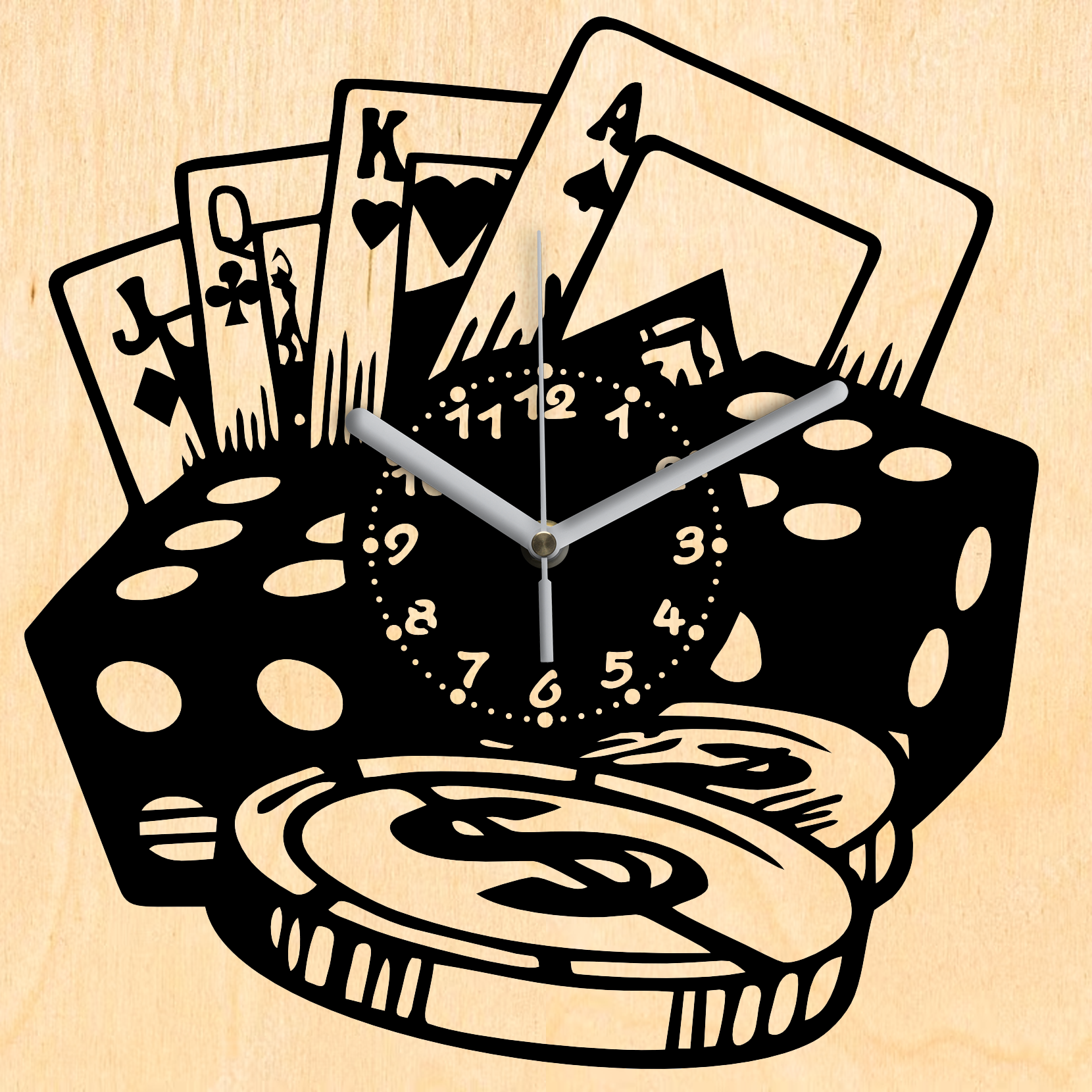 Póker falióra - Fekete