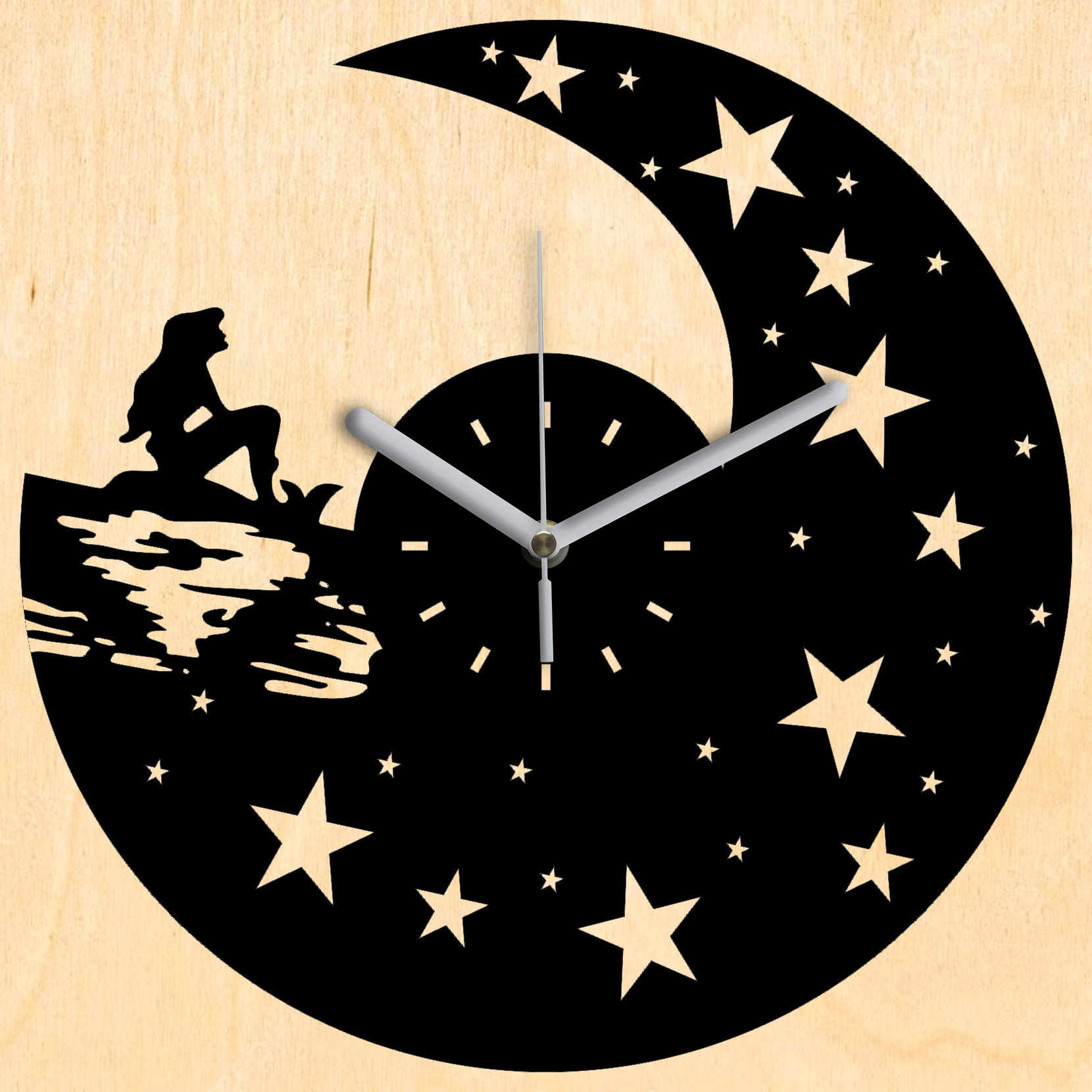 Sellős falióra - Fekete