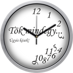 "Tök mindegy" falióra, fehér