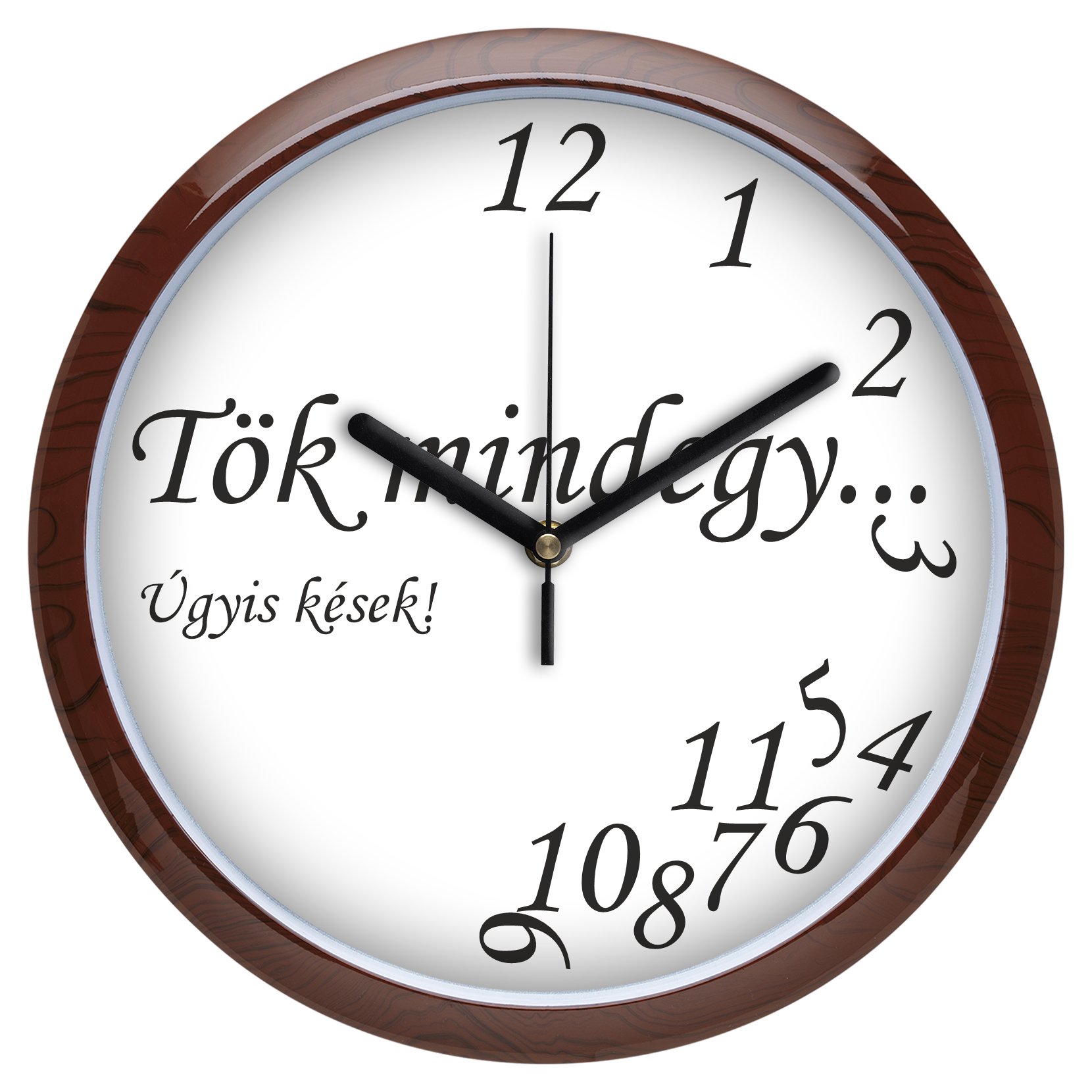 "Tök mindegy" falióra, fehér