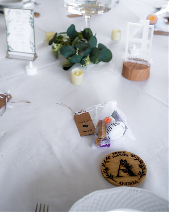 Esküvői ültető poháralátét