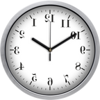 Visszafelé járó falióra /tükrözött számokkal/