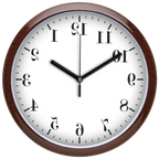 Visszafelé járó falióra /tükrözött számokkal/