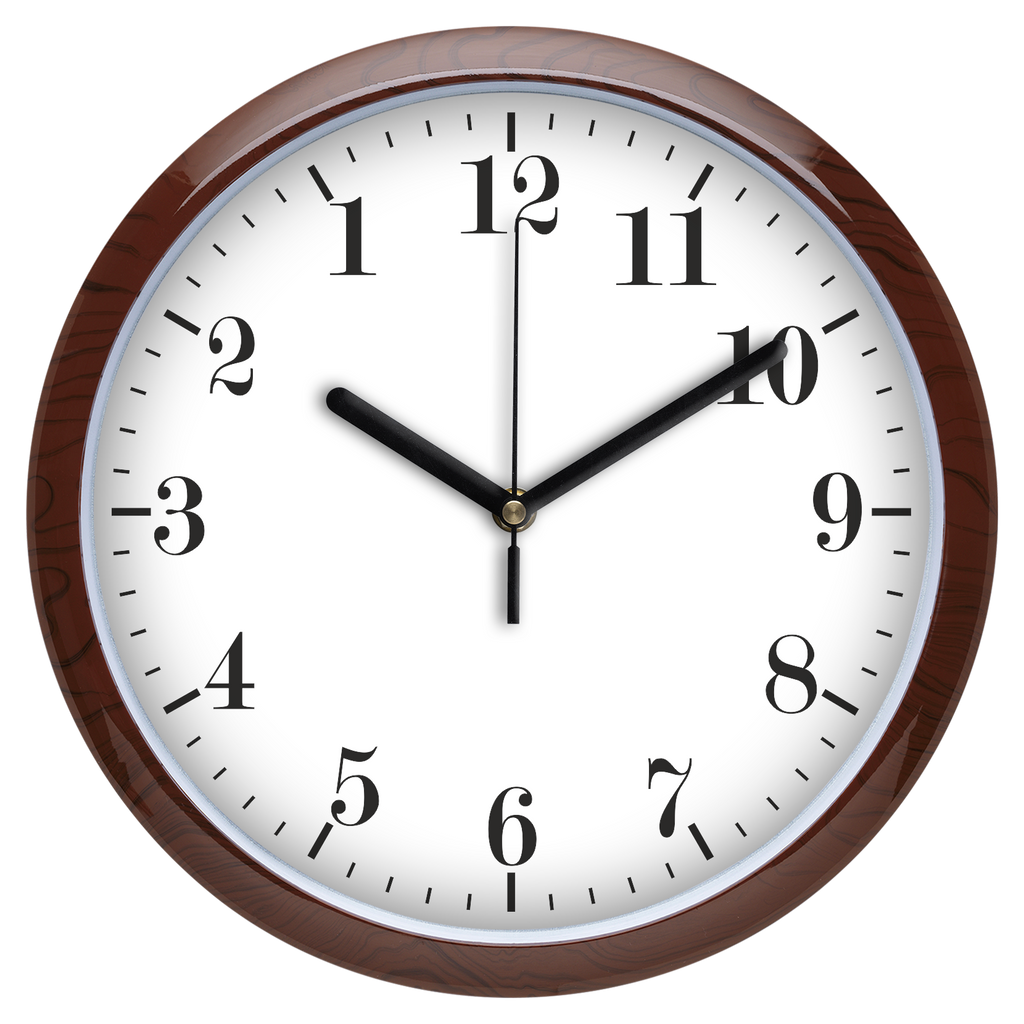 Visszafelé járó (fordított) falióra, 30 cm