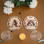 Esküvői ültető - bambusz poháralátét