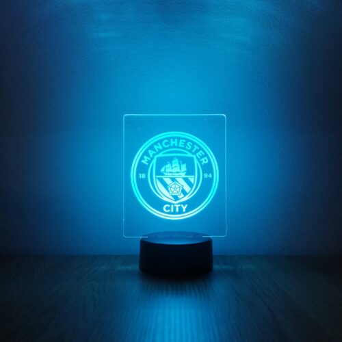 Manchester City dekorlámpa - világoskék